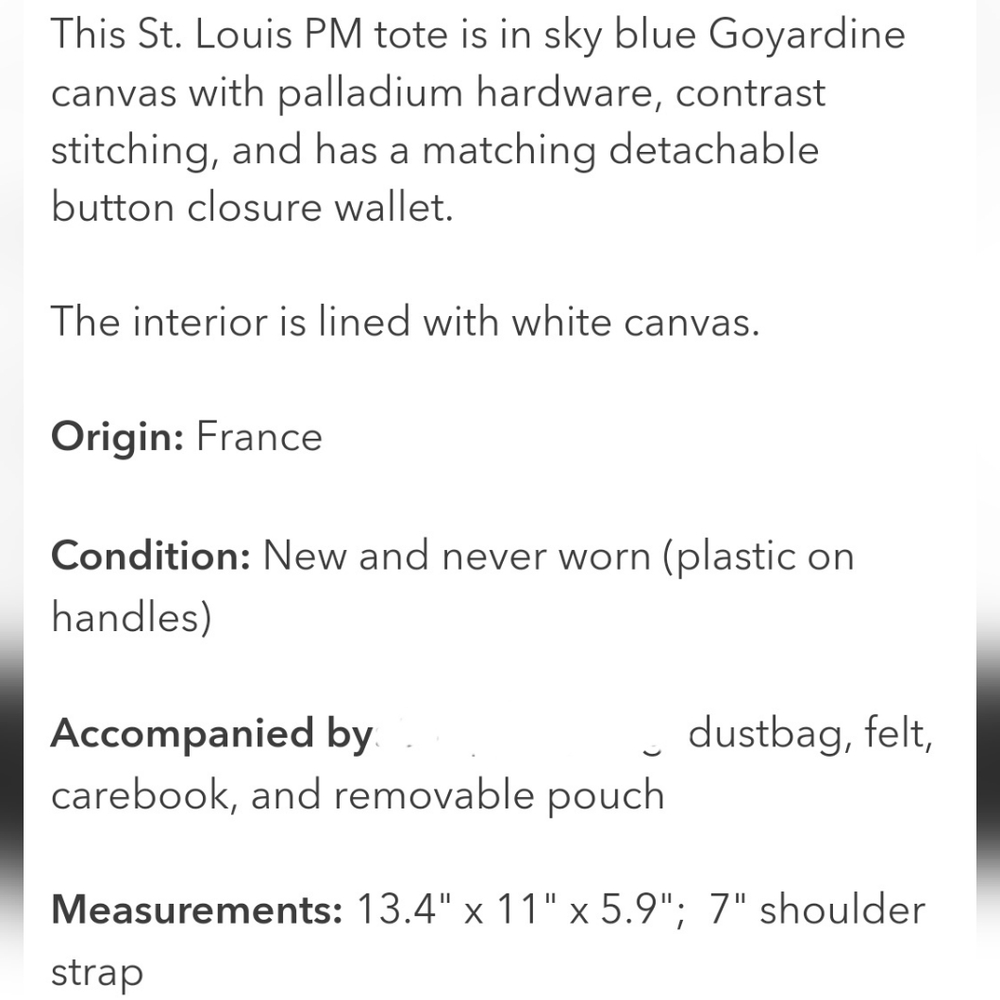 Goyard Blue Chevron St. Louis GM Tote with Pouch - Picture 15 of 16